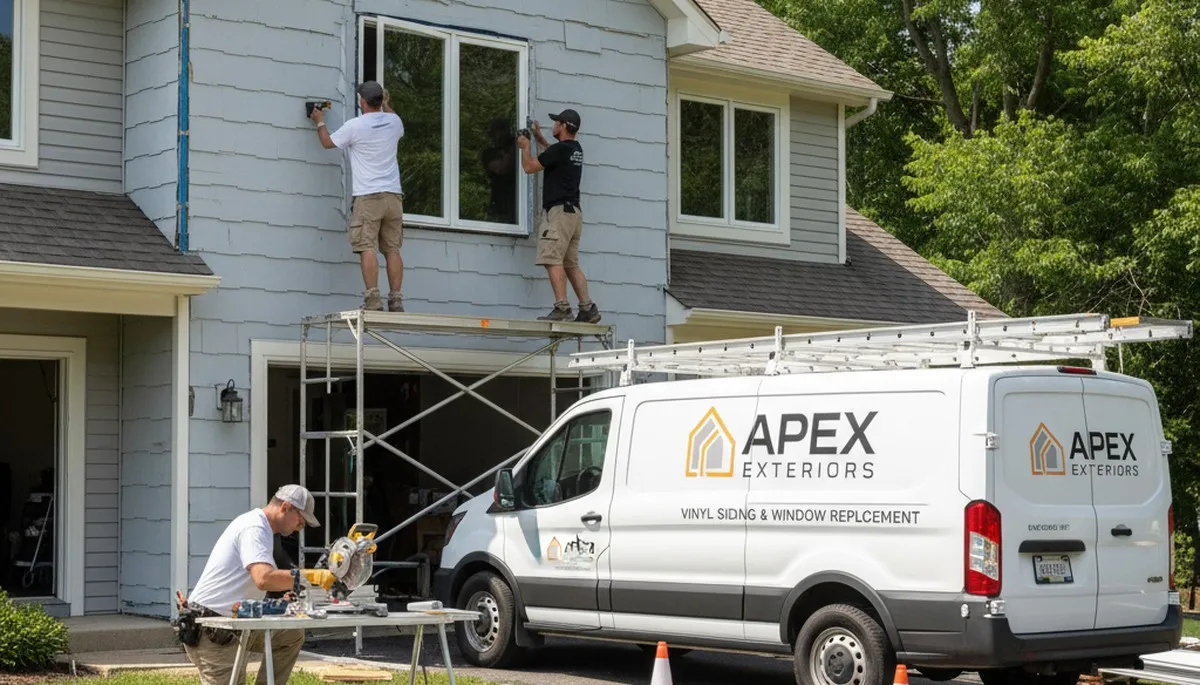 Vinyl siding and window replacement by Next Level Exteriors in Indianapolis, IN